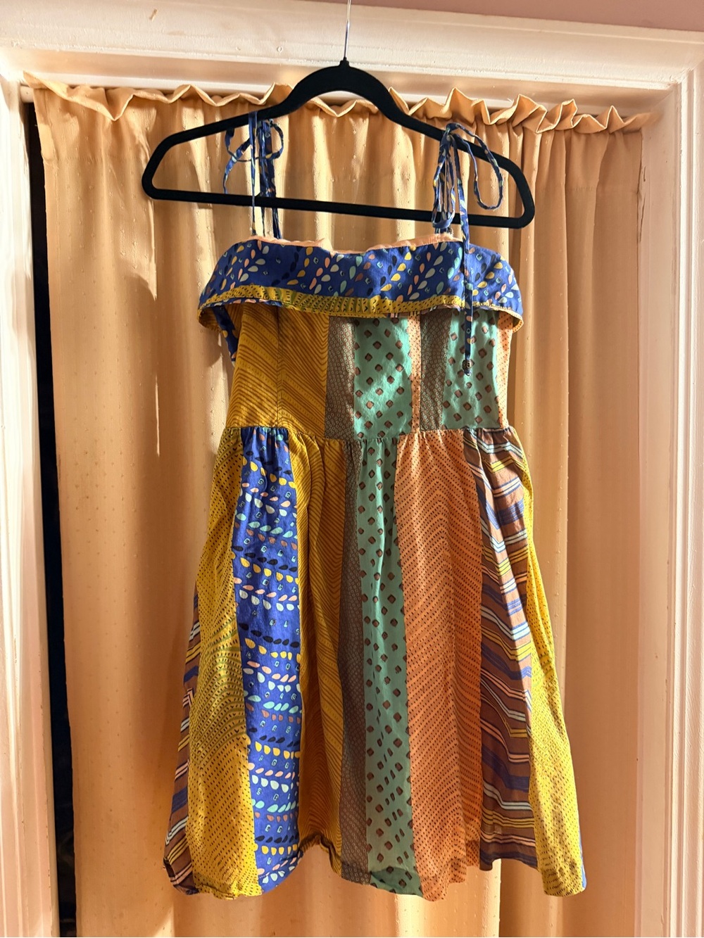 Quiksilver Multicolor Patchwork Tie-Strap Dress